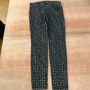 Kut from the Kloth Mia Toothpick Skinny Jeans Women Size 8 Black Geometric